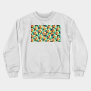 Flowers simple horizontal colorful pattern Crewneck Sweatshirt